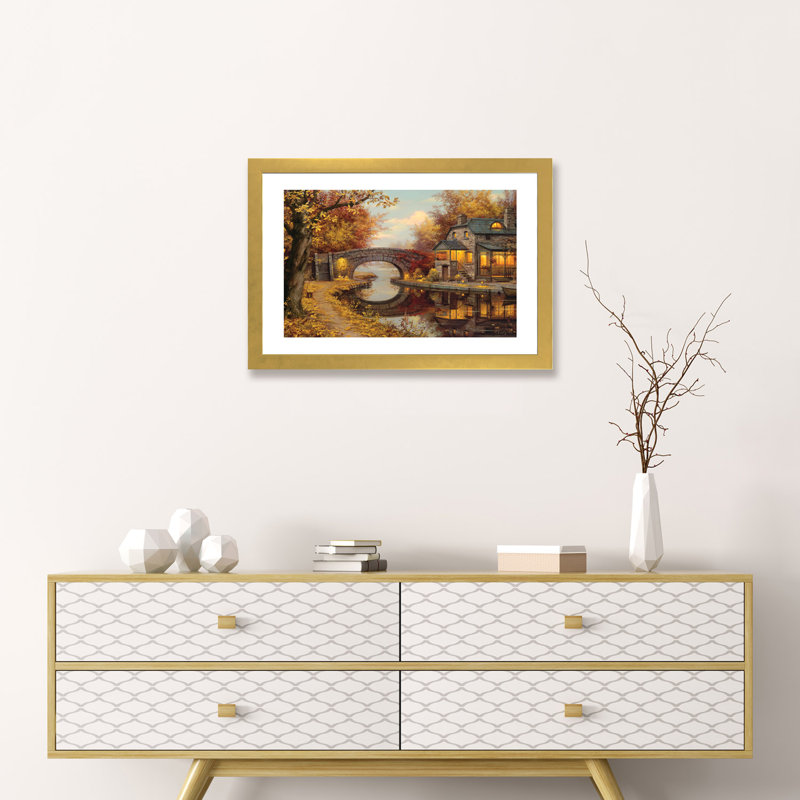 «Tranquility» - reproduction de photo, H 16 po x l 24 po x P 1 po, Papier doré