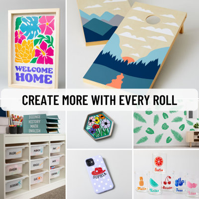 Cricut Premium Vinyl Rainbow Rolls Bundle