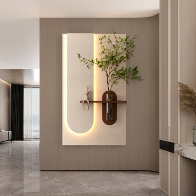 Adjustable 3 - Color Led Decor With 3D Simulated Greenery, Glass Vase & Rabbit Ornament For Living Room , Diy Hydroponics, Remote Controlled Ambiance, Coffee Wall Art Statue Hallway Handmade Lighting,