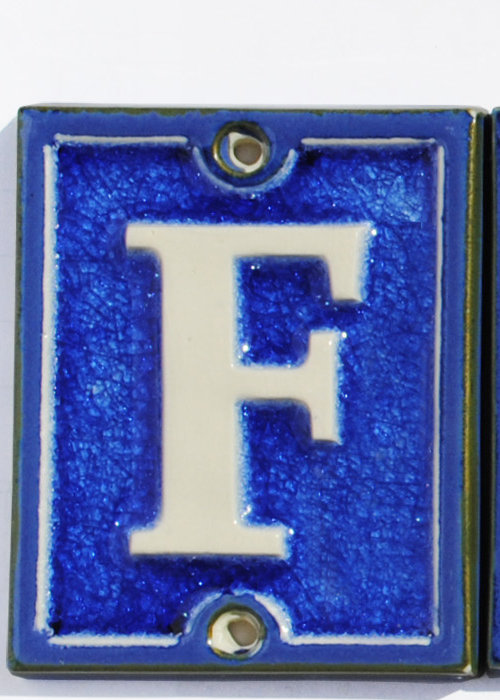 4.25'' H Ceramic House Letter, F