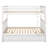 Full Over Full Bunk Bed With Drawers, Convertible Beds, White-282379786-282379787