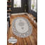 Tapis ovale ovale / brun à motif machine Robinette-245301080