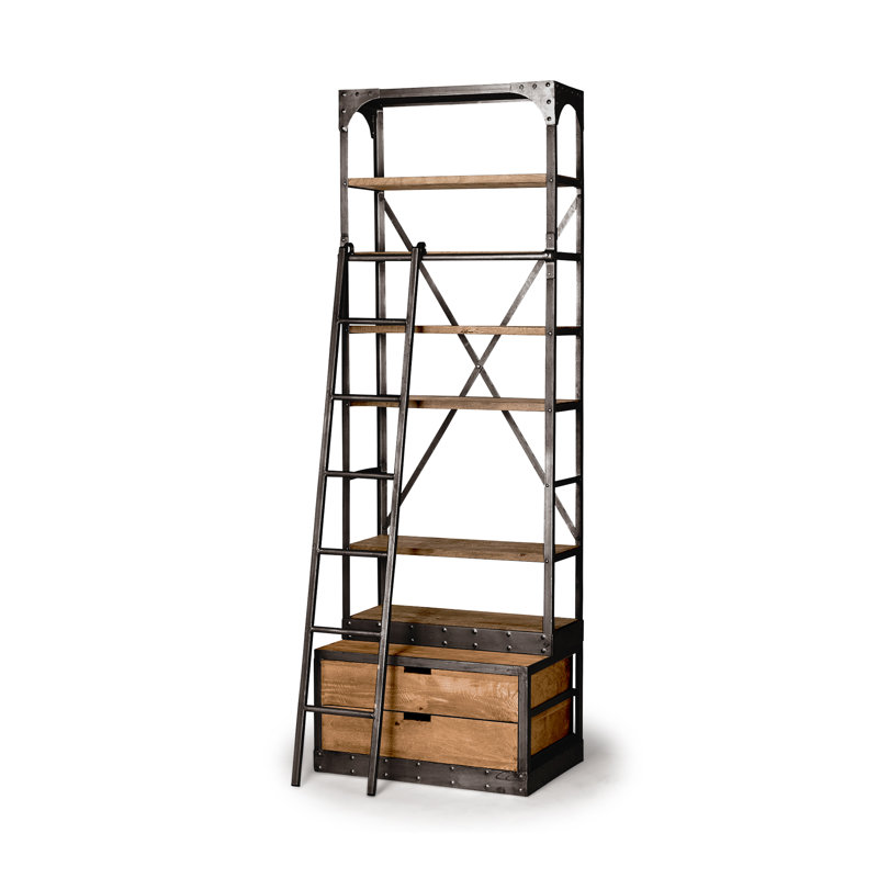 Bibliothèque en bois massif Schlueter H 94 "x l 32", Noir