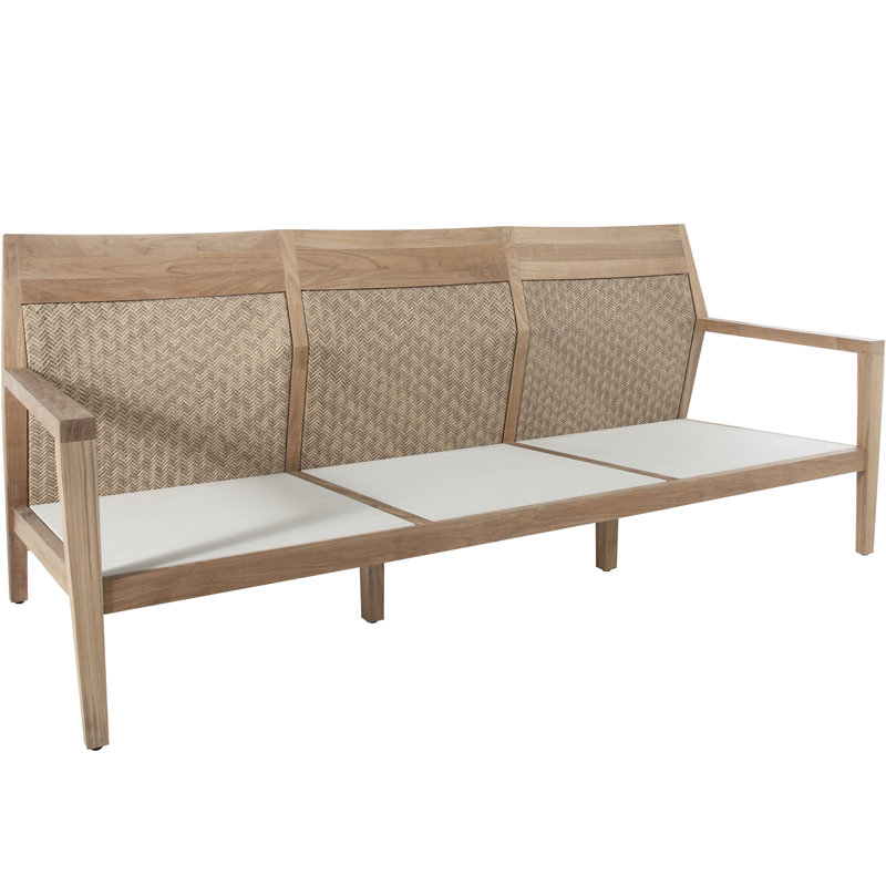 Savannah 86" Wide Outdoor Teak Reversible Patio Sofa