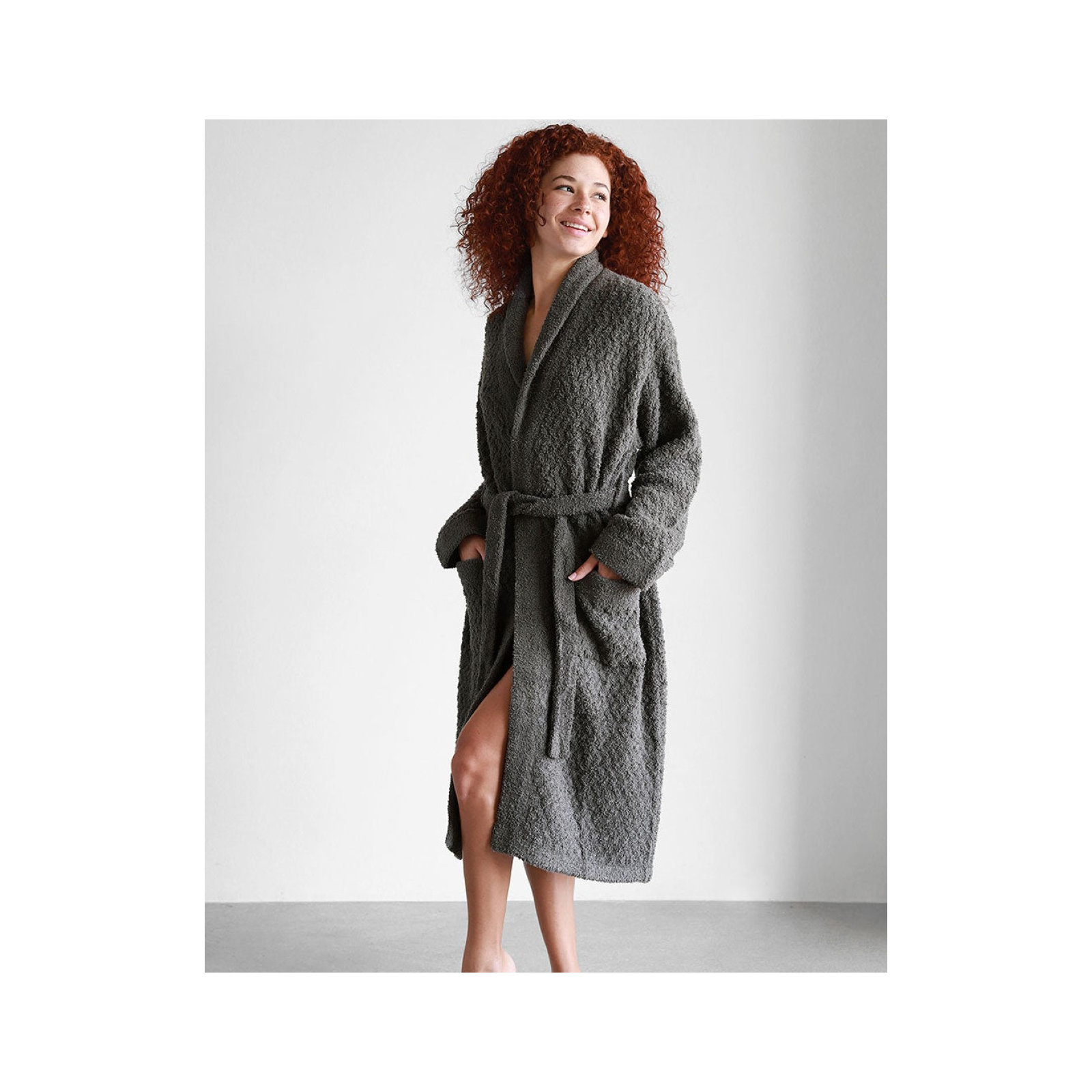 Snug Waffle Robe, XL, Granite