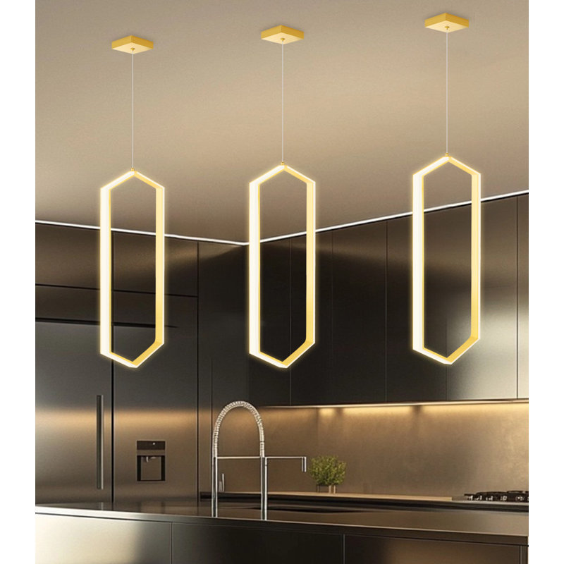 1-ring Modern Led Dimmable Chandelier Black, Gold