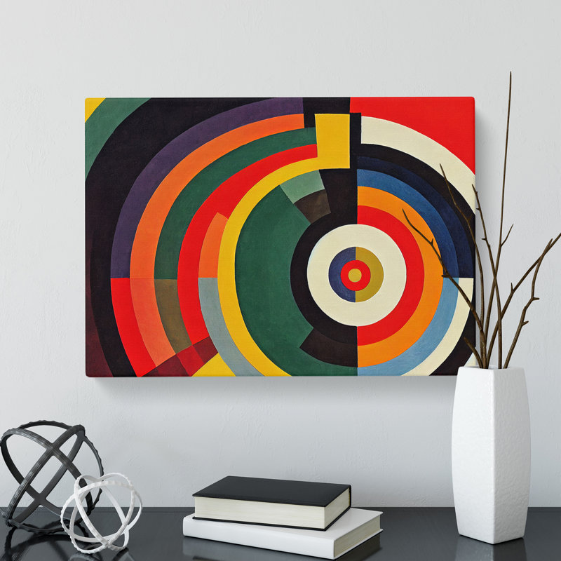 Beaming Modern Abstract - Wrapped Canvas Print, 35cm H x 50cm W x 3cm D