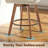 Set of 4 Swivel Upholstered 25'' Counter Stool with Solid Wood Frame & Full Back Arms