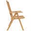 Chaise de jardin vidaXL 6 pièces en bois de teck massif brun 52 x 64,5 x 108 cm