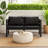 27.6" Wide Square Patio Sofa with Cushions