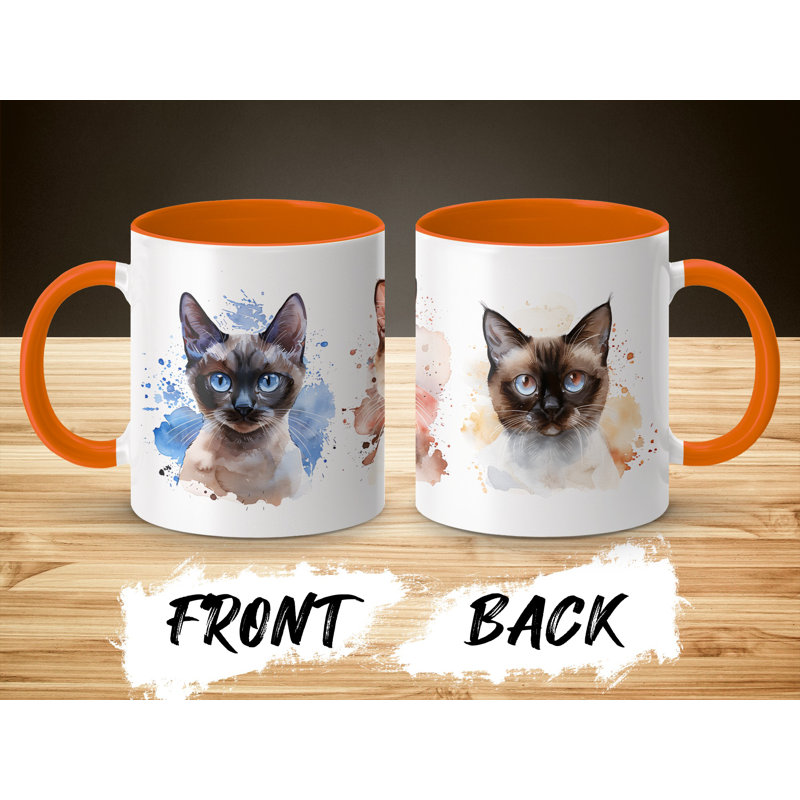 Ceramic Coffee Mug, Orange, 2