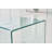 Transparent End Table,Tempered Clear Bent Glass SideTable