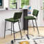 Yelton Upholstered Counter Stool with Metal Frame-1778965838
