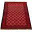 Tapis rouge / noir en laine noué à la main