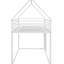 Lit superposé White House avec construction en métal, encastré - Option de repos polyvalente pour lit simple sur blanc, Space Solution