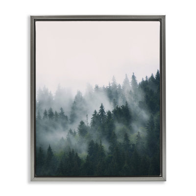 "Millwood Pines Misty Forest Trees", art mural sur toile flottante par Sissi et Seb