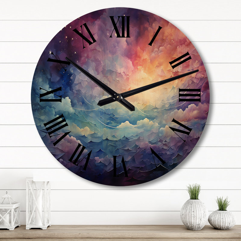 Horloge murale en bois massif Roesch, Grand