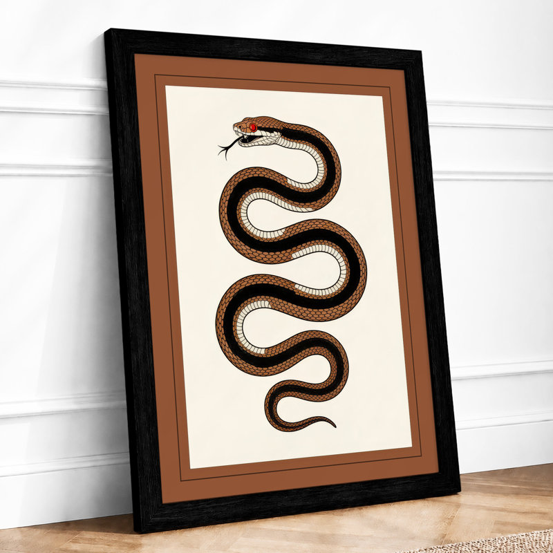 Serpent Study Botanical - Print, Black, A4 - 29.7 x 21.0 cm