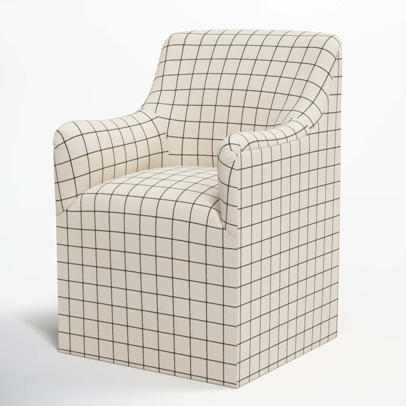 Fauteuil en coton Howth, Ligne verte Tattersall