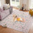 Washable Boho Floral Area Rug 8x10 ft -  Soft Low Pile Rug with Non-Slip Backing for Living Room, Bedroom-1582325580-1582325576