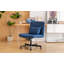 Modern Linen Blue Criss Cross Office Chair - Product Details