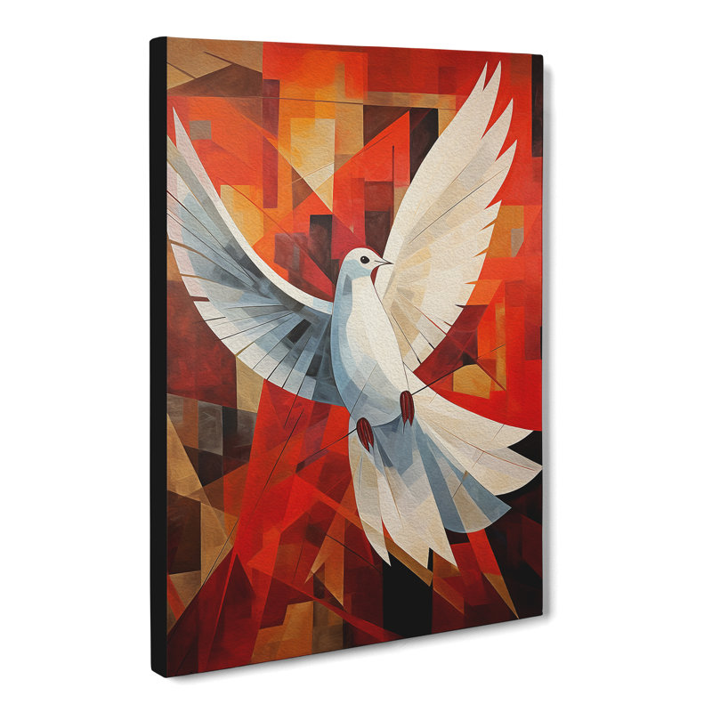 Dove Bird Constructivism - No Frame Print, 76cm H x 50cm W x 3cm D