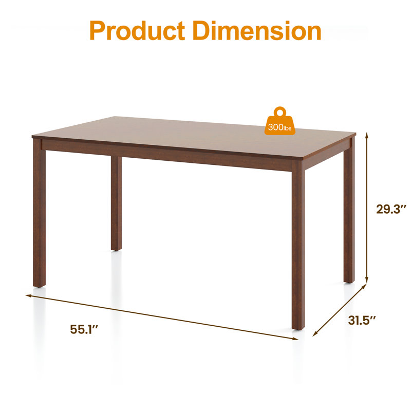 55" Dining Table for 4-6 People