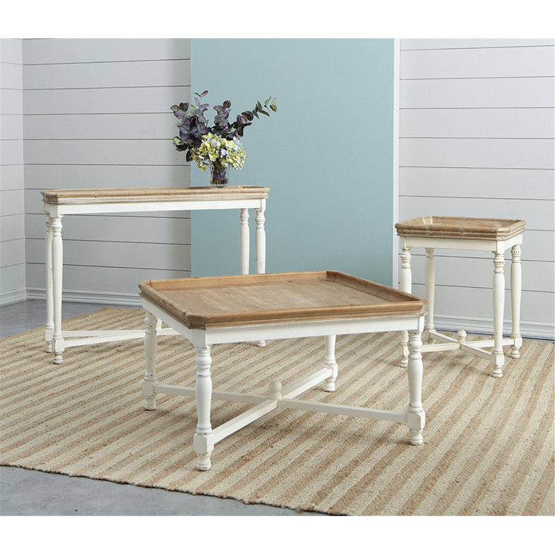 Versatile White and Natural Wood Console Table with Storage