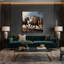 «Farm Farm Horses», art mural sur toile brune-1767718775