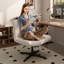 Armless Wide Desk Chair with Cross-shaped Base-446628281