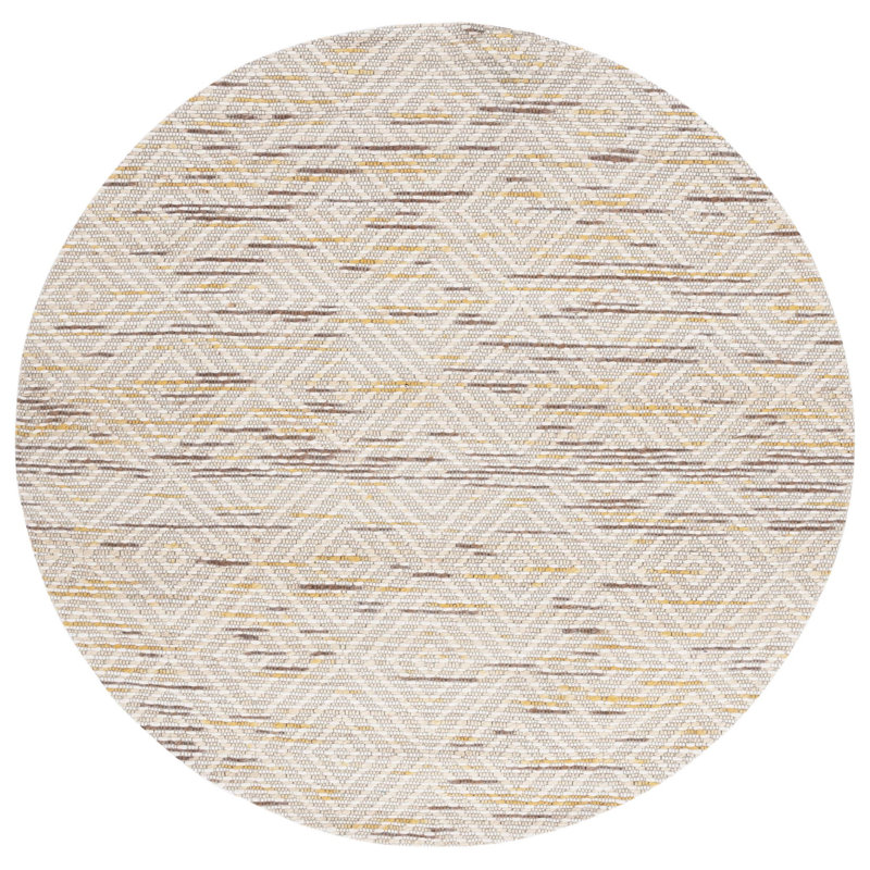 Geiser Hand Loomed Performance Geometric Rug, Round 6'