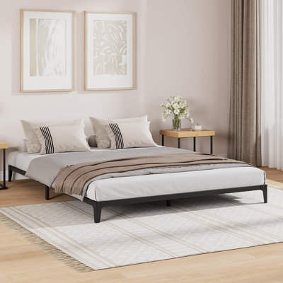 Metal Platform Bed Frame, Heavy Duty Noise Free Bed Frame with Metal Slat Support and Strong Bearing Capacity, No Box Spring Needed