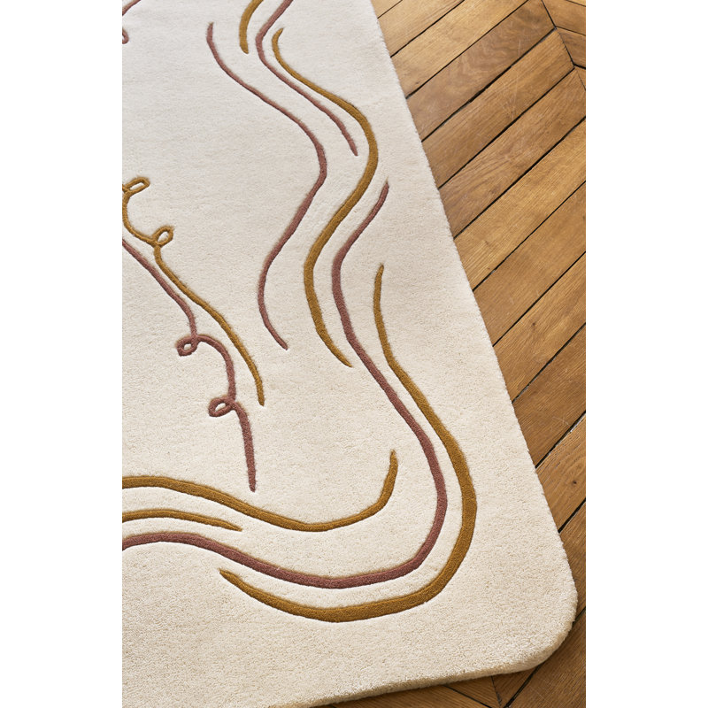 Nazare, White/Red, Rectangle 6'7" x 9'10"