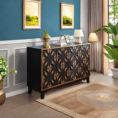 Elegant Storage Sideboard with Carvings