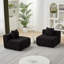 Canapé modulaire en chenille avec 2 coussins