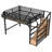 Full Loft Bed with Storage Stairs, Shelves & Built-in Wardrobe, Metal Frame with USB & LED Lights, Natural Wood-781971959-781971958