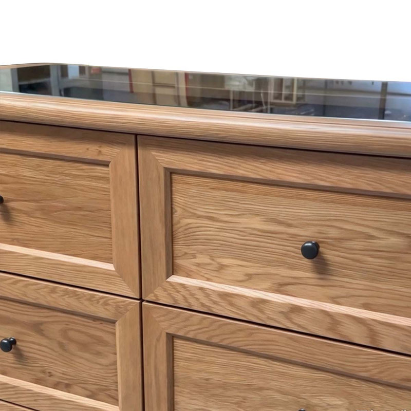 47.24 " W Pine Solid Wood and Glass Jewelry Armoire