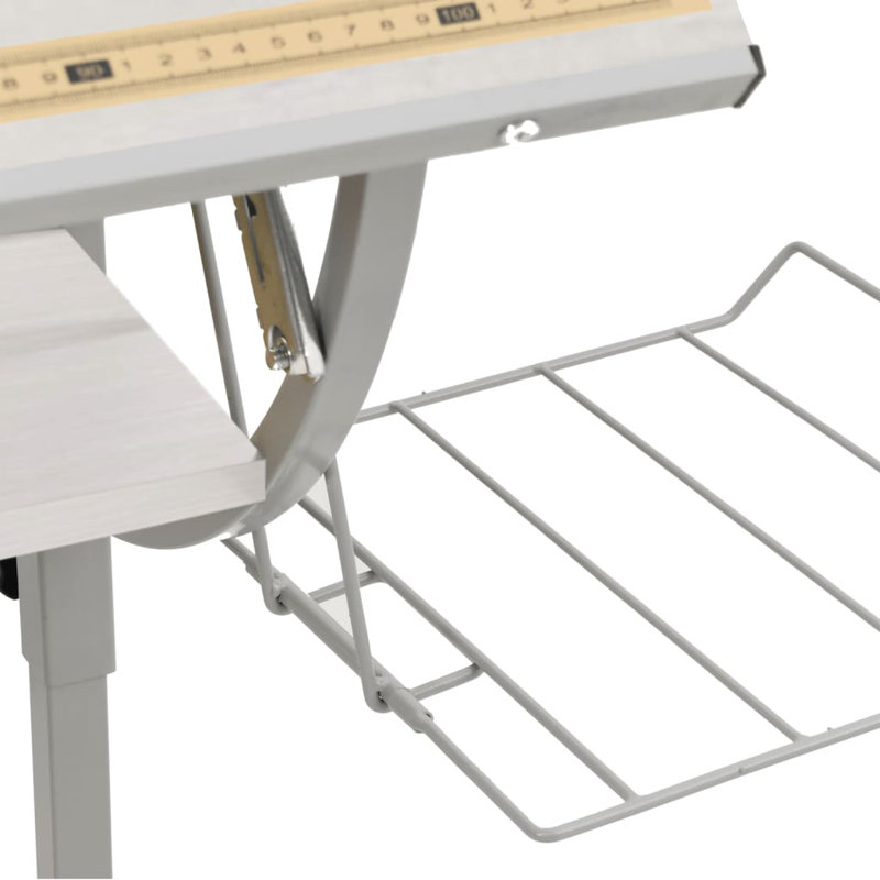 Arven Metal Base Writing Desk, White