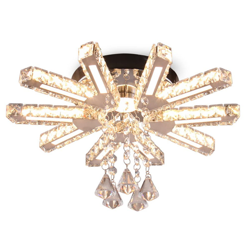 URBNLIVING Acrylic LED Flush Mount, Warm White