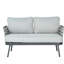 Causeuse et table en acier Mariano, gris-1260514467