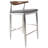 Upholstered Counter Stool with Metal Frame-394331545