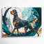 Chiens, art mural sur toile bleue Ridgeback-1137235479