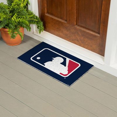Tapis en PVC pleine couleur, 16 po x 28 po, logo MLB