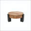 Table basse ronde avec rangement caché et placage de parquet-1385313426
