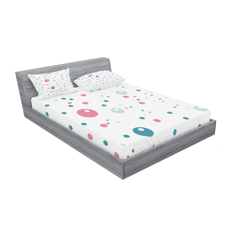 Microfiber Abstract Sheet Set, Full/Double Sheet Set with Fitted Sheet