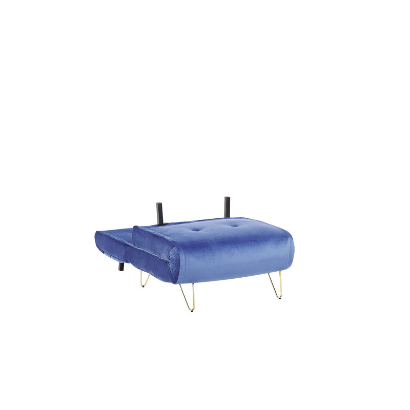 Millar Queen 85cm Upholstered Futon And Mattress, Navy Blue