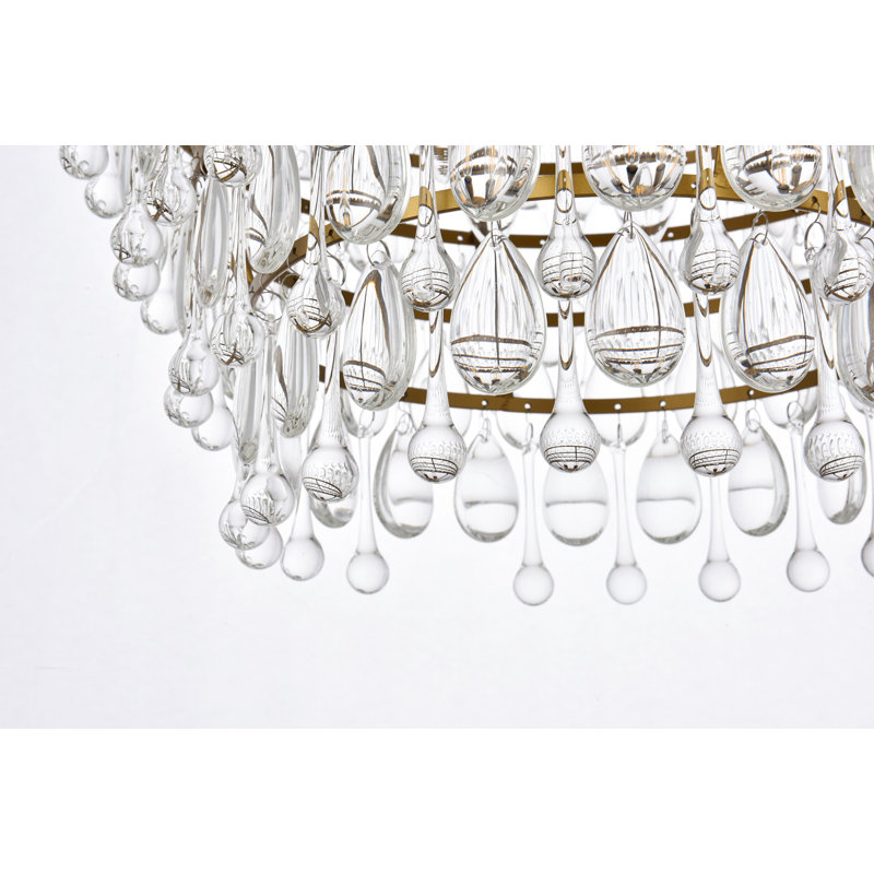 Beno 5 - Light Dimmable Tiered Chandelier, Brass