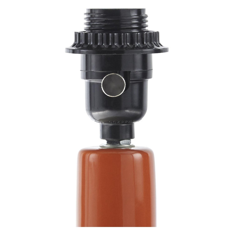 Lampe de table d'appoint Terae, Orange brûlé, Blanc