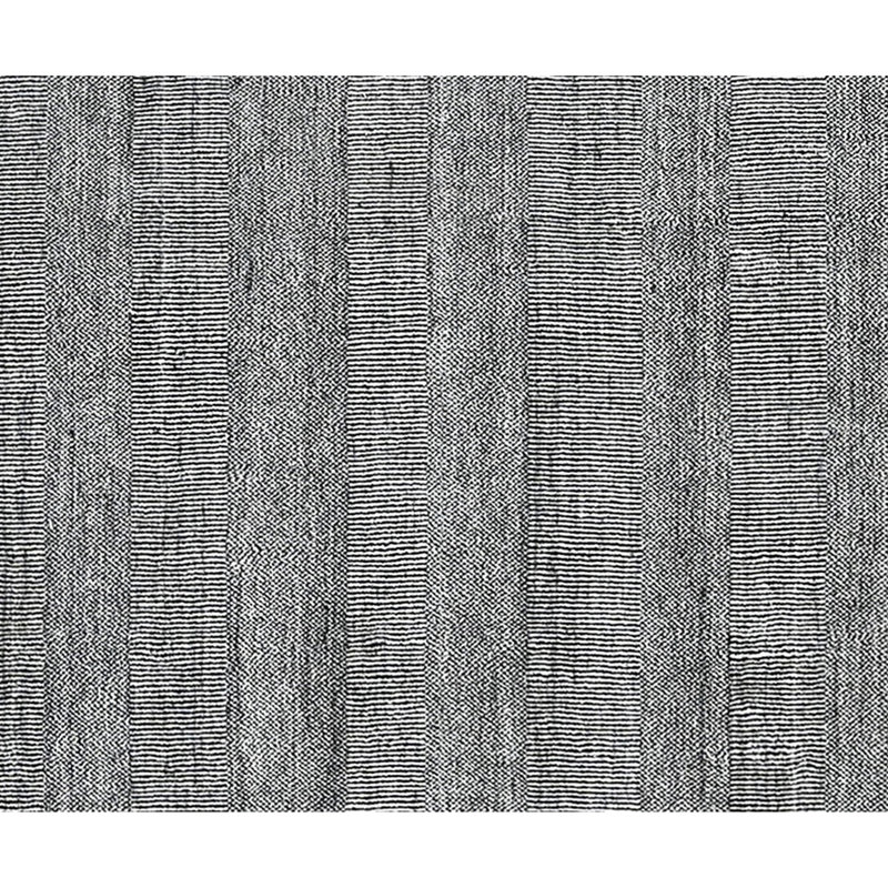 High-Quality Hand-Knotted Silver And Black Area Rug, Rectangle 10' x 14'