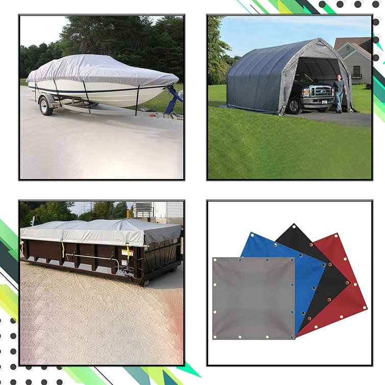 Heavy Duty Multipurpose Waterproof Tarp, Outdoor Protective Tarpaulin with REINFORCE & UV Resistant Covers & All Size: 180 H x 180 W